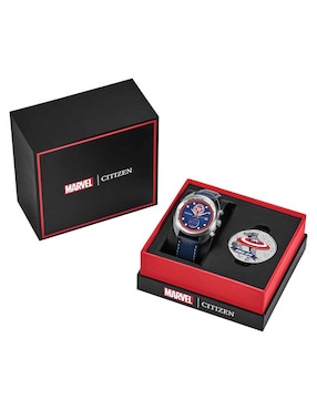 Reloj Citizen Marvel Capitan America 85° Aniversario para hombre 62090