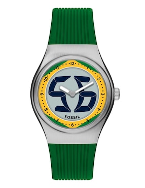 Reloj Fossil Big Tic World Flags Edición Limitada Brasil para hombre Le1243