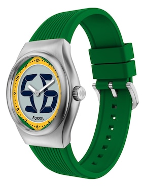 Reloj Fossil Big Tic World Flags Edición Limitada Brasil para hombre Le1243