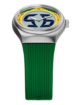 Reloj Fossil Big Tic World Flags Edición Limitada Brasil para hombre Le1243