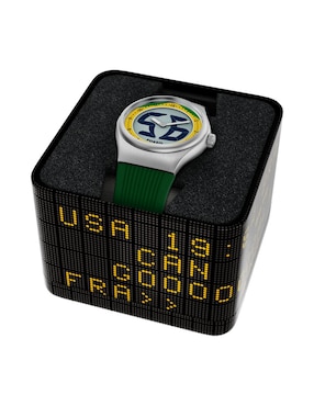 Reloj Fossil Big Tic World Flags Edición Limitada Brasil para hombre Le1243