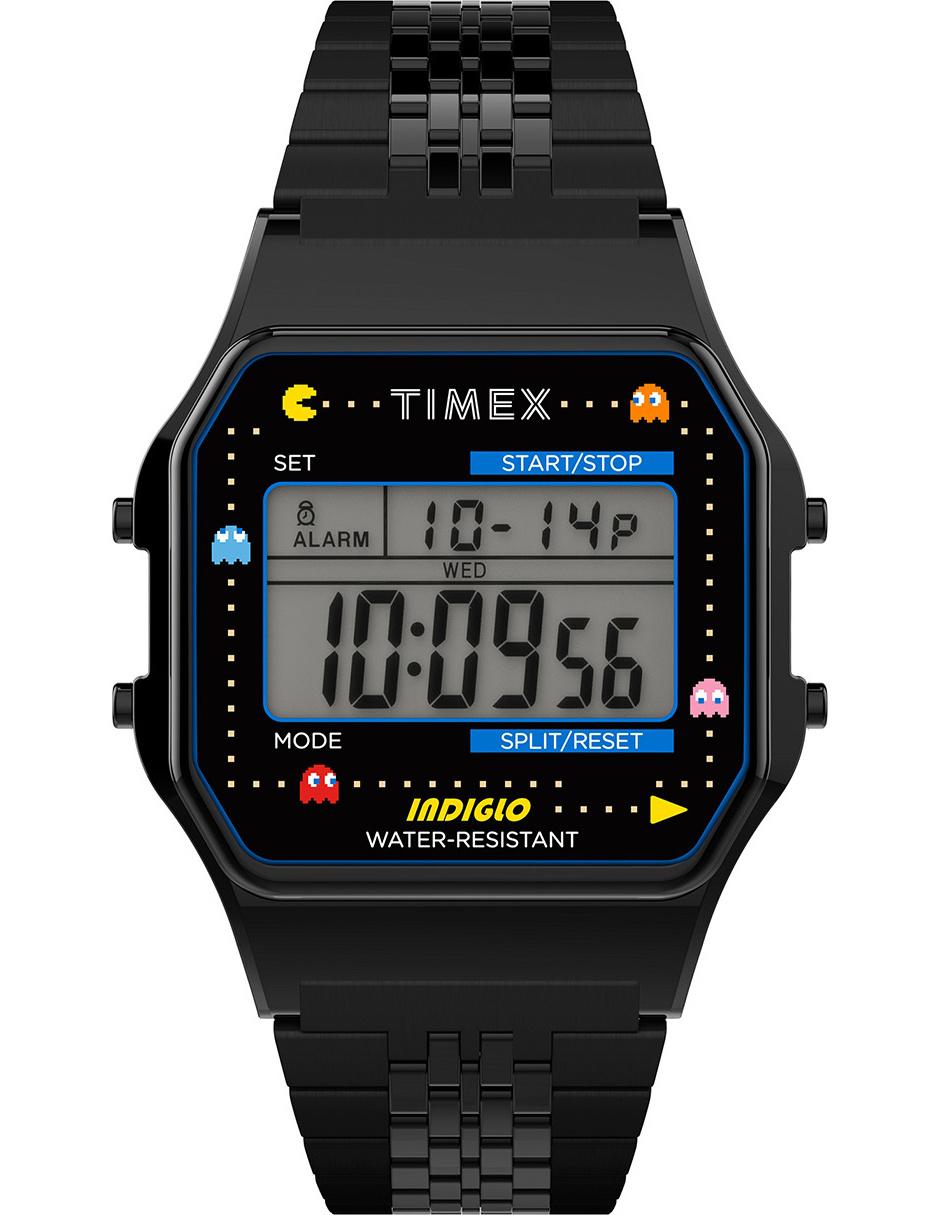 Continuación Señuelo Taxi Reloj unisex Timex Pacman Tw2u32100 negro | Liverpool.com.mx