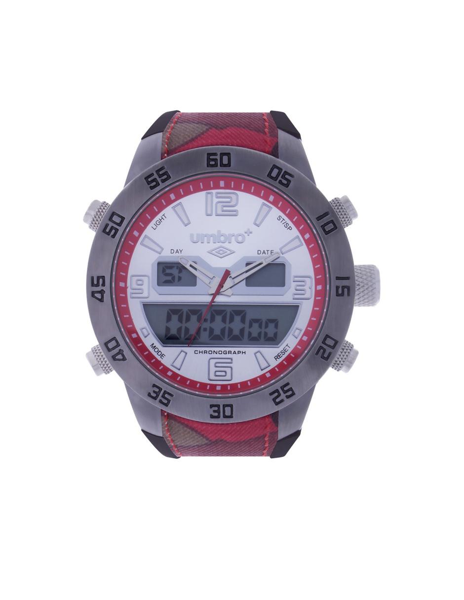 UMBRO DIGITAL CHRONOGRAPH ALARM LIGHT SPORTS WATCH WRISTWATCH RED VELCRO  STRAP U | #487926046