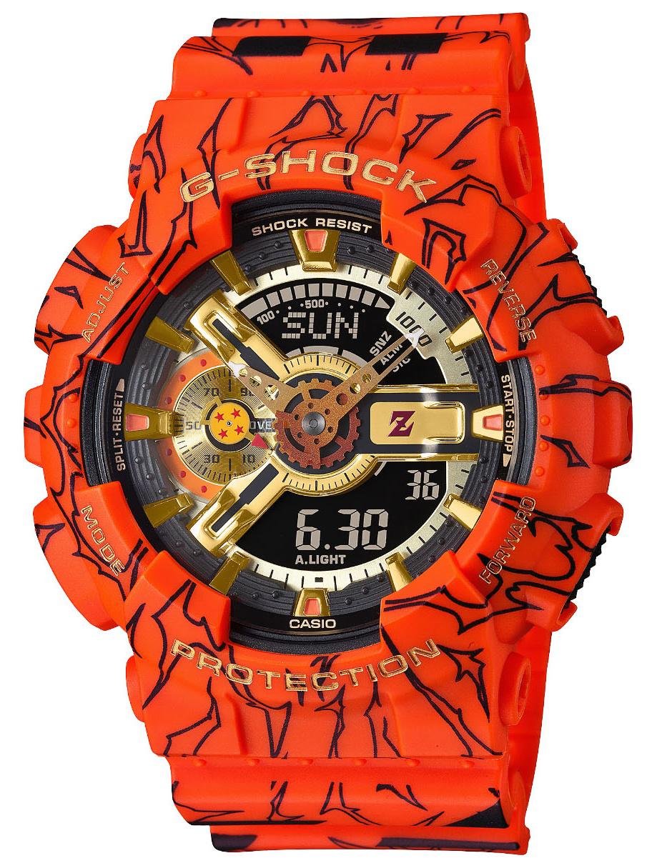 Reloj para caballero Casio G-shock Dragon Ball Ga110 GA-110JDB-1A4CR naranja  en Liverpool