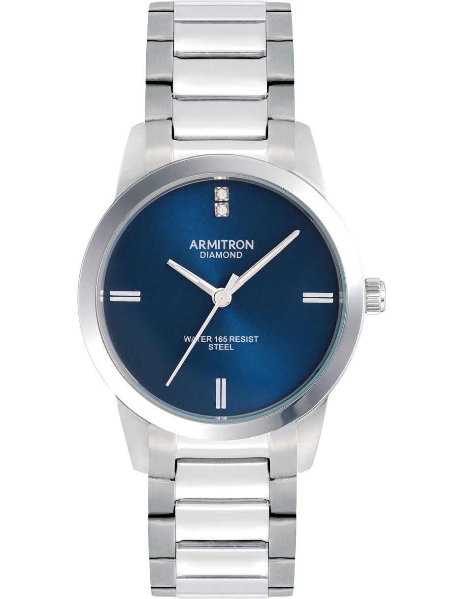 Armitron diamond watch water 165 resist steel hot sale