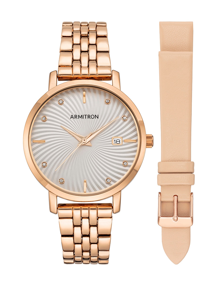 Box set de reloj Armitron Rose Gold Collection para mujer