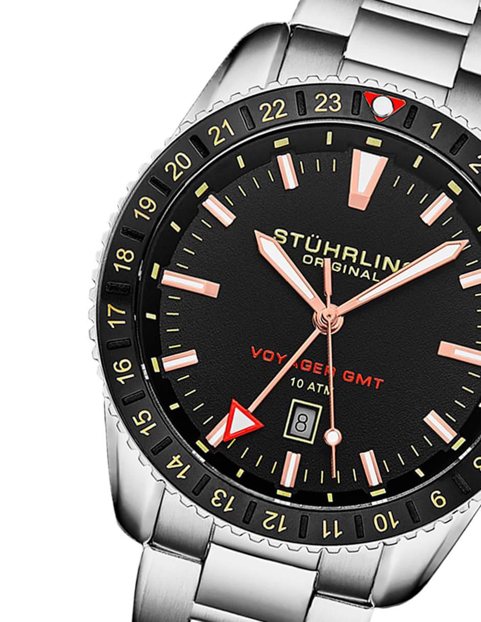"reloj" stuhrling gmt "para" hombre 4017