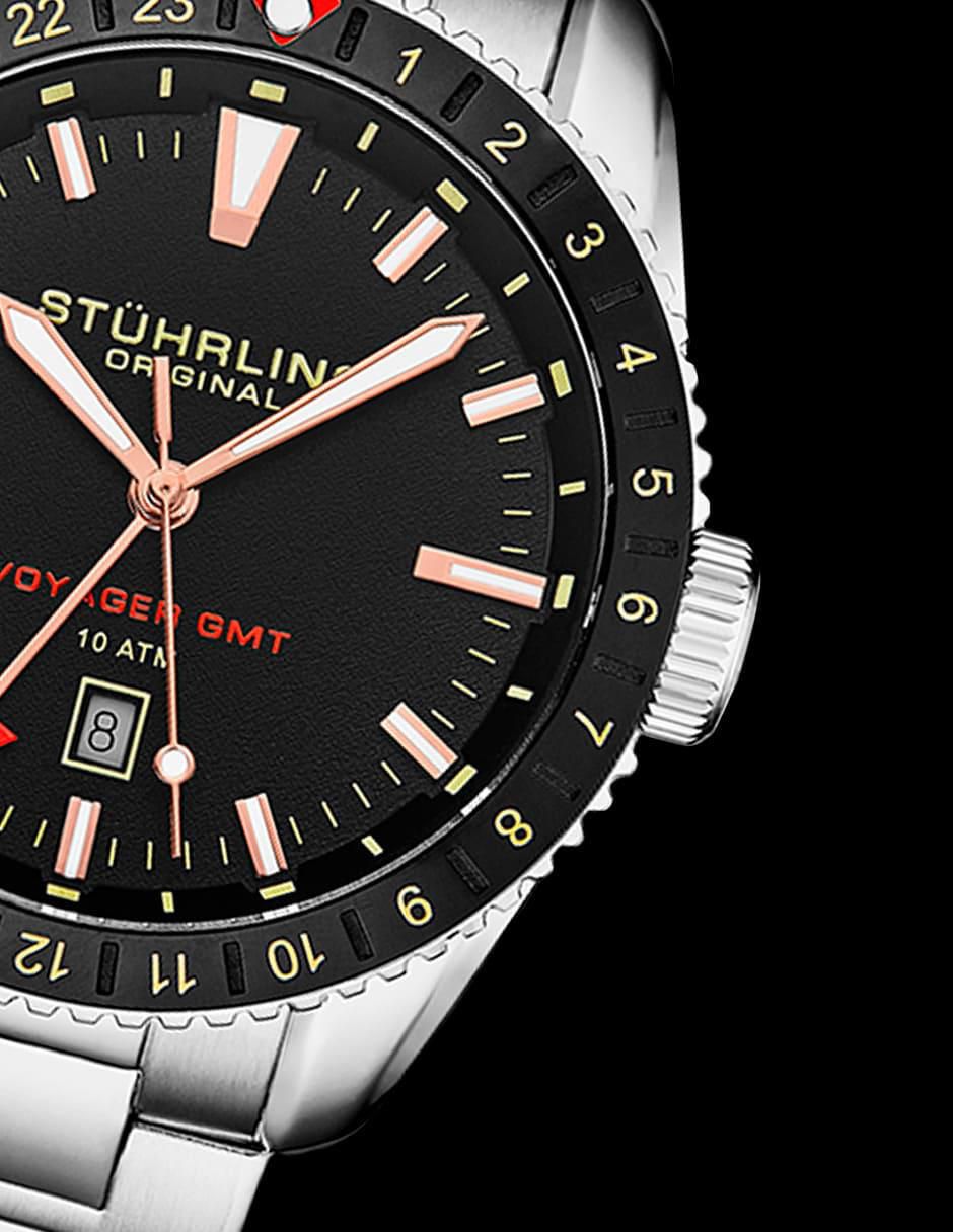 "reloj" stuhrling gmt "para" hombre 4017