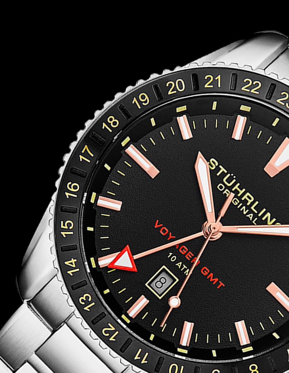 "reloj" stuhrling gmt "para" hombre 4017