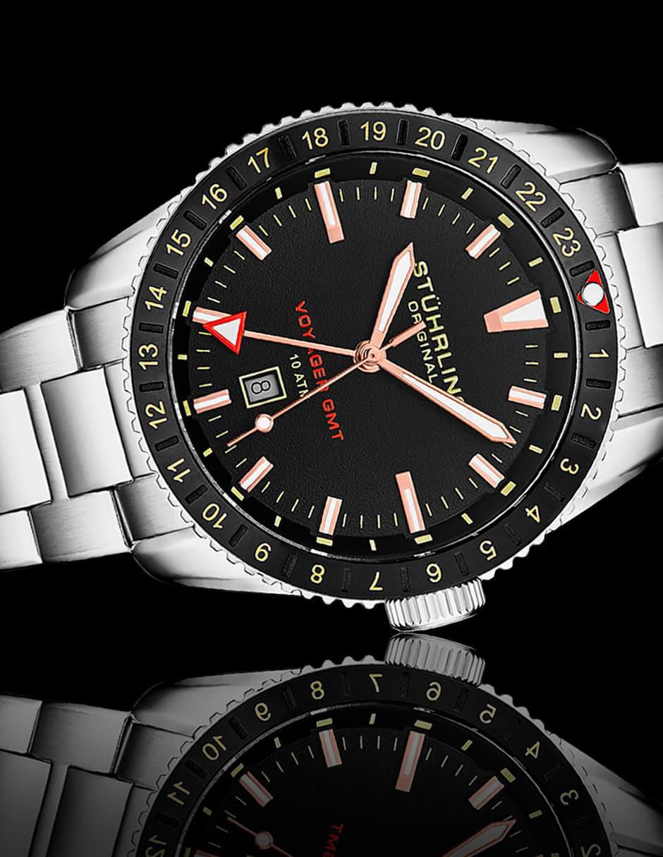 "reloj" stuhrling gmt "para" hombre 4017