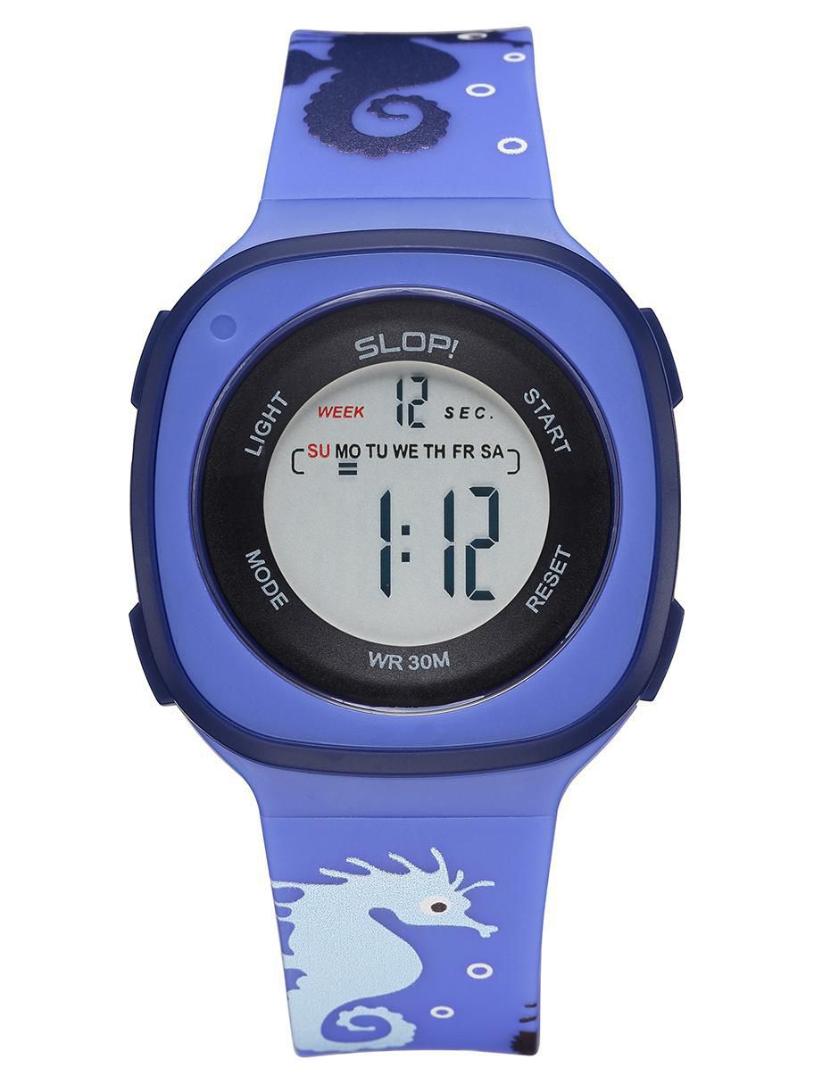 Reloj Slop Azul Print Seahorse para niño sw2207lk2