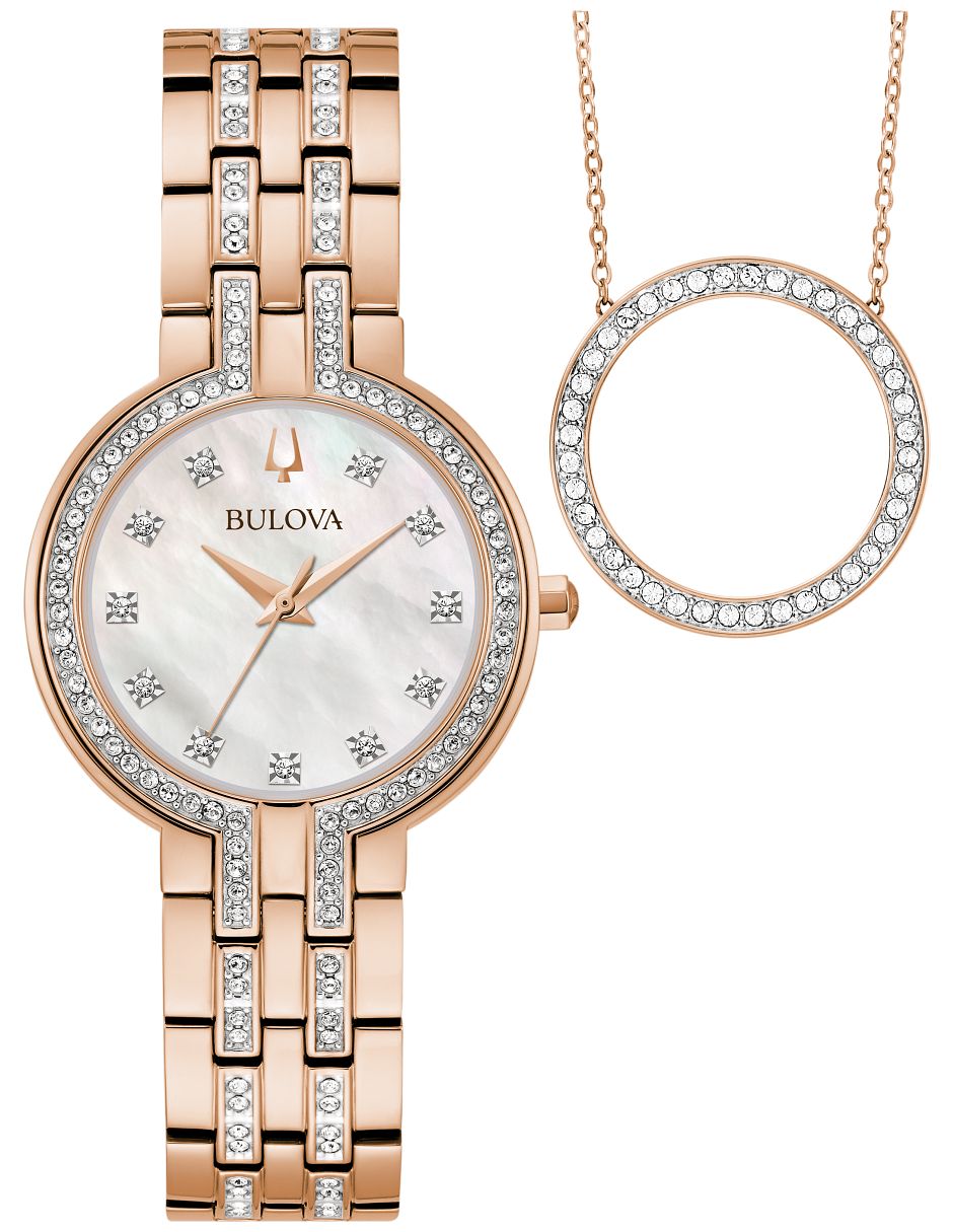 Reloj dama bulova online cristales swarovski