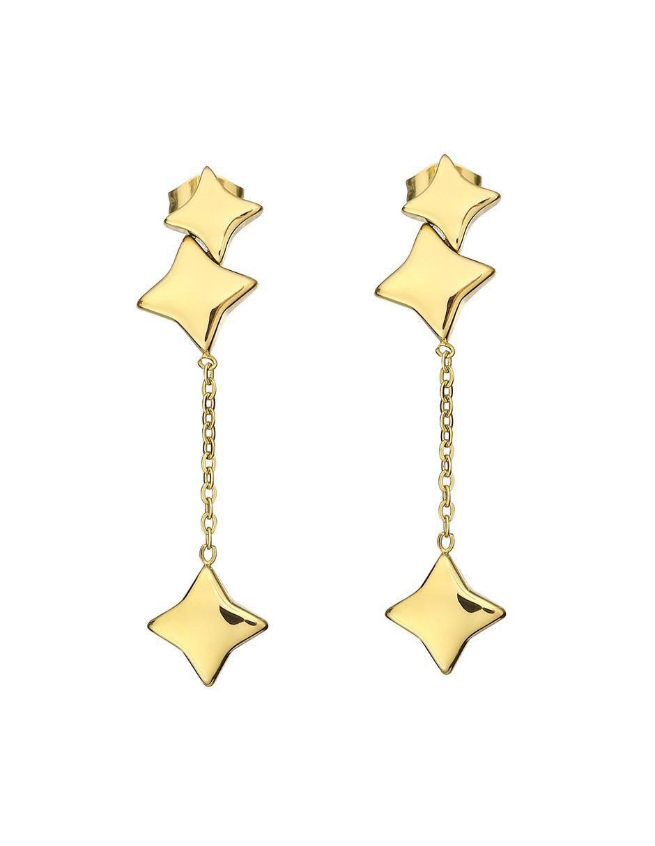Aretes de estrella con acabado brillante 2