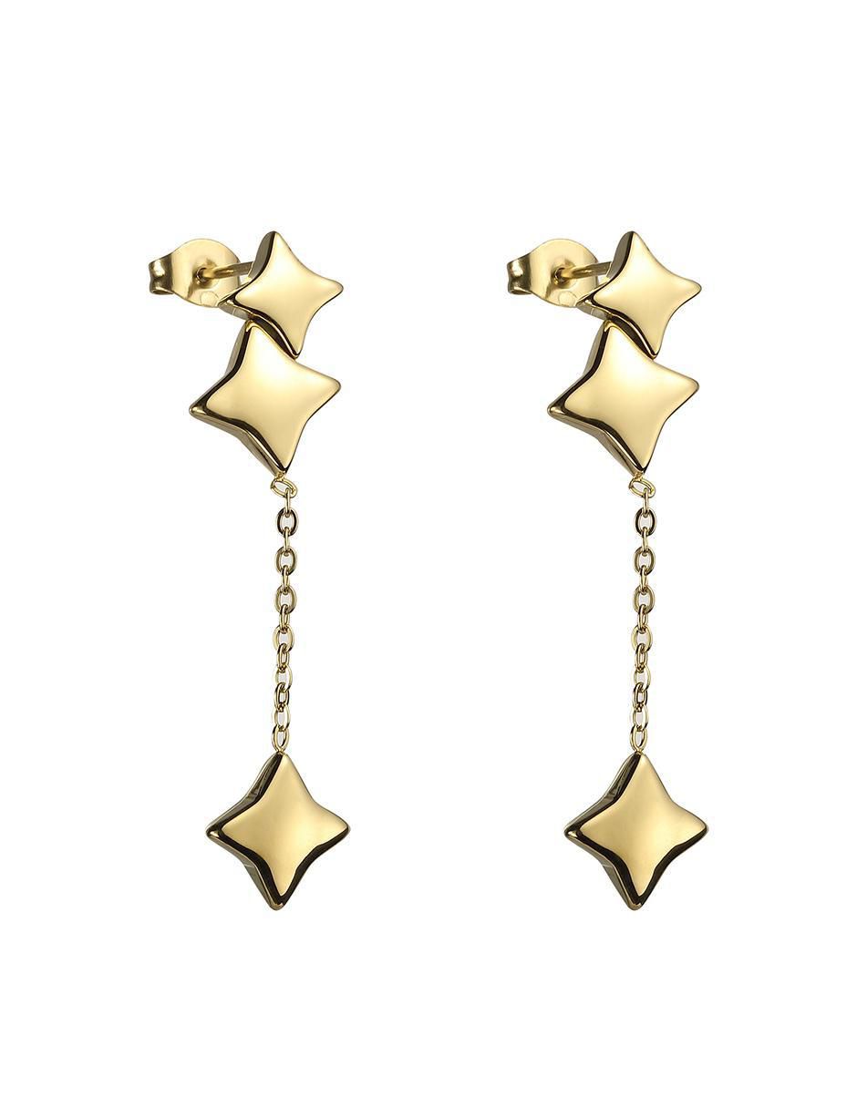 Aretes de estrella con acabado brillante 3