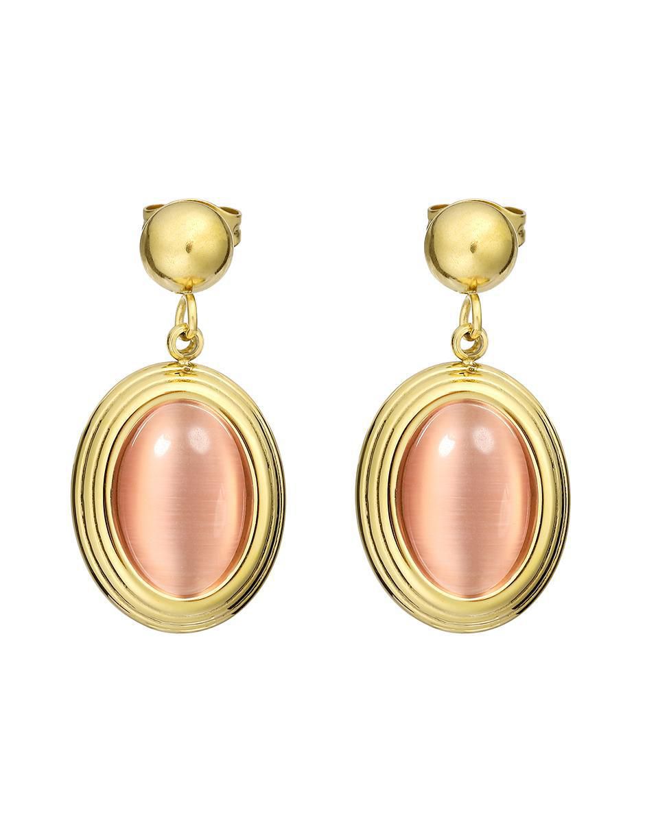 Aretes de óvalo con acabado brillante resina 2