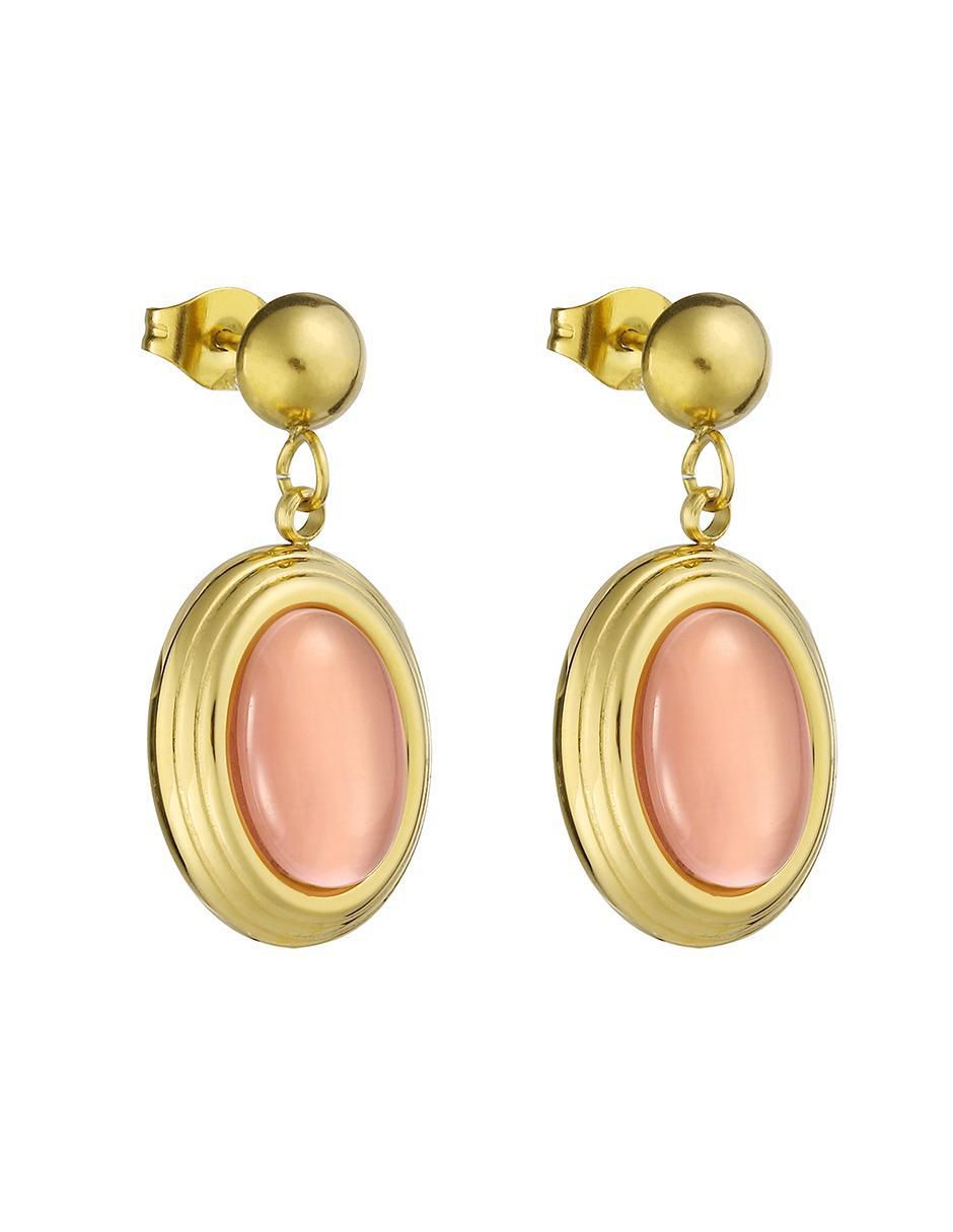 Aretes de óvalo con acabado brillante resina 3