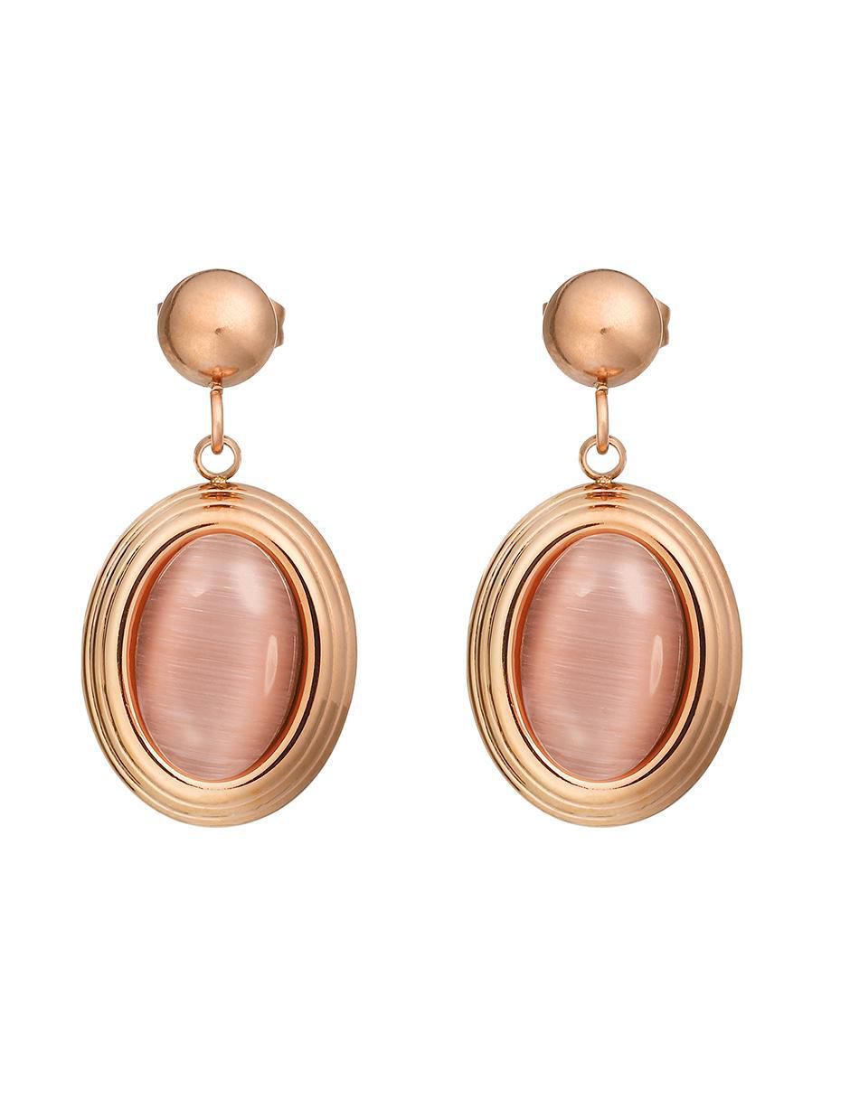 Aretes de óvalo con acabado brillante resina 2