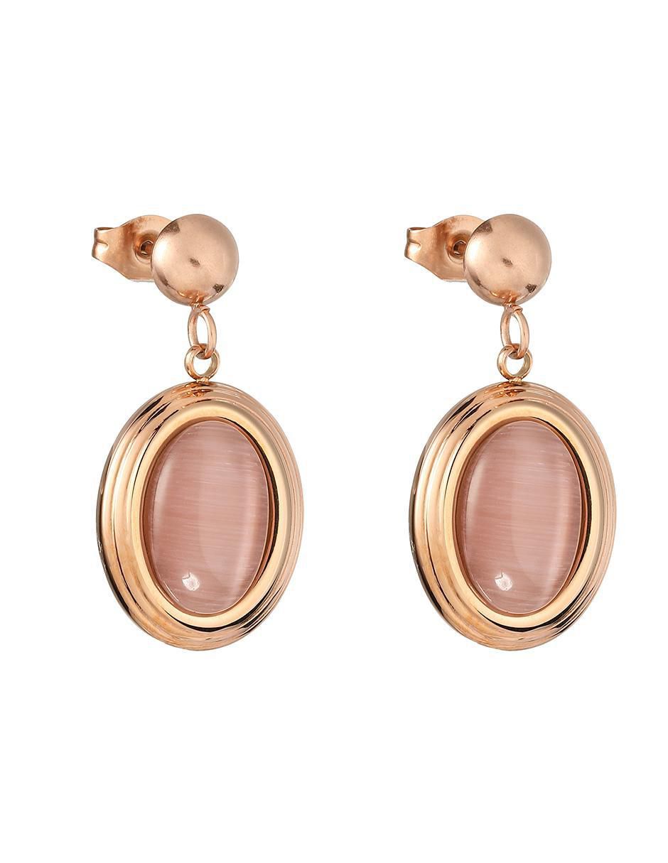 Aretes de óvalo con acabado brillante resina 3