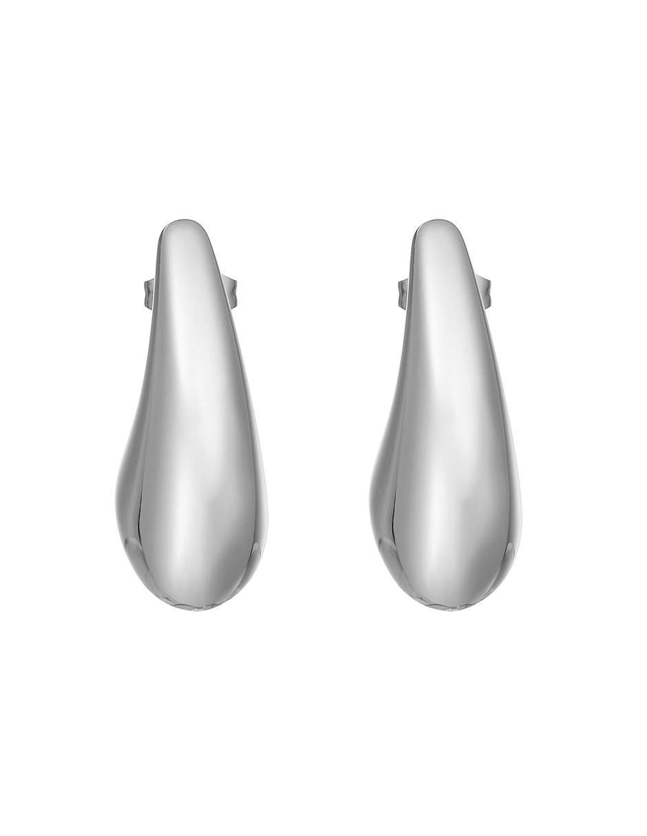 Aretes de gota con acabado brillante 2