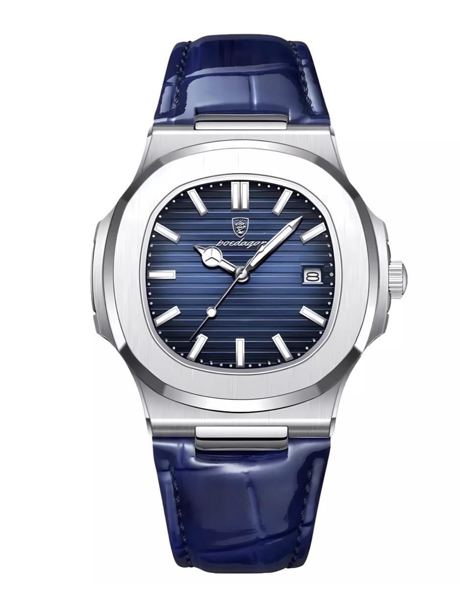 Reloj para hombre ACERO AZUL PIEL