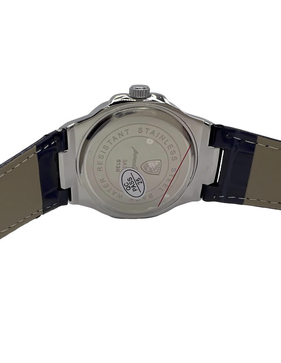 Reloj para hombre ACERO AZUL PIEL 4