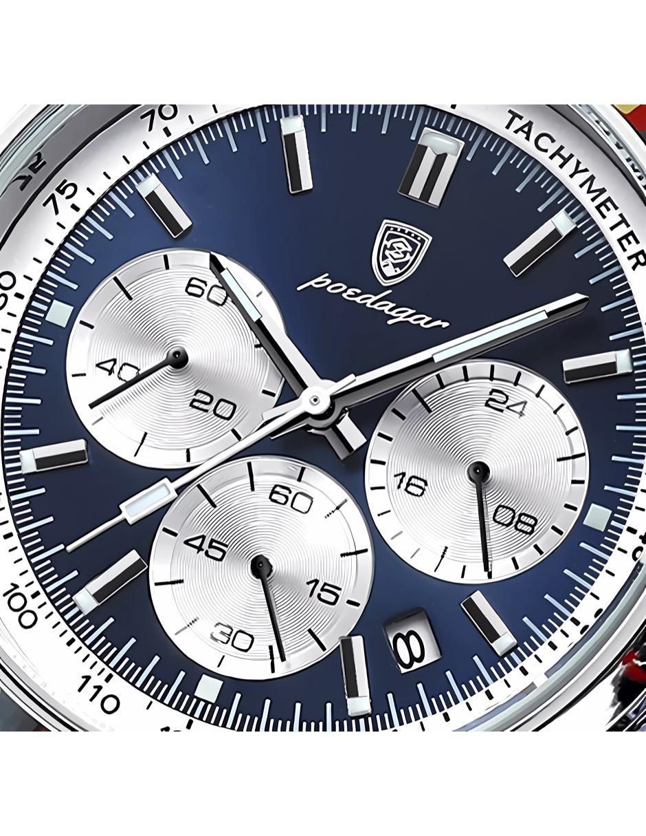Reloj para hombre CRONO ACERO AZUL 3