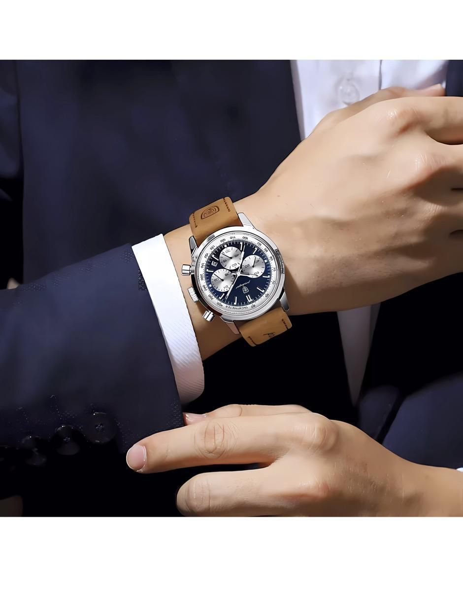 Reloj para hombre CRONO ACERO AZUL 5