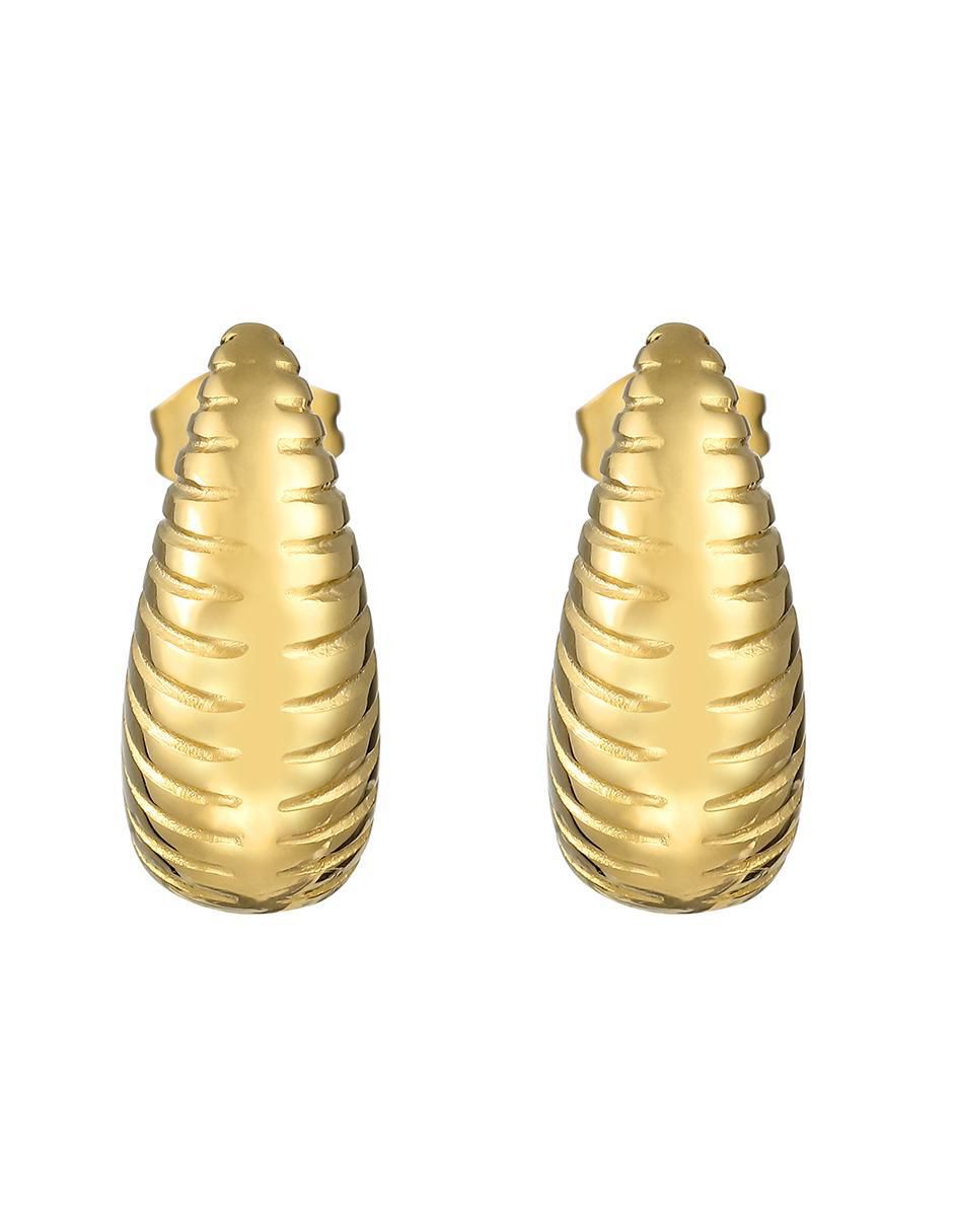 Aretes de gota con acabado texturizado 2