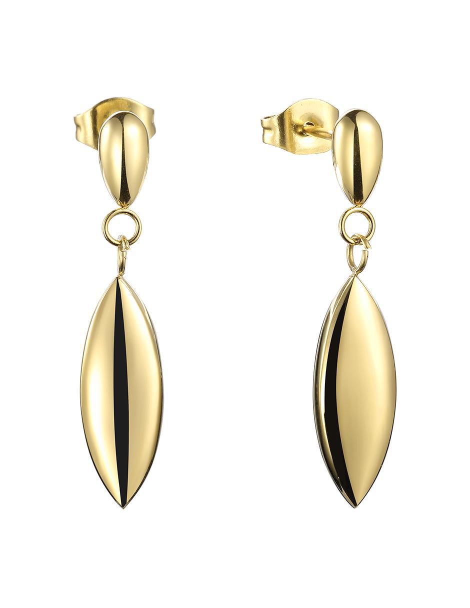 Aretes de gota con acabado brillante 2