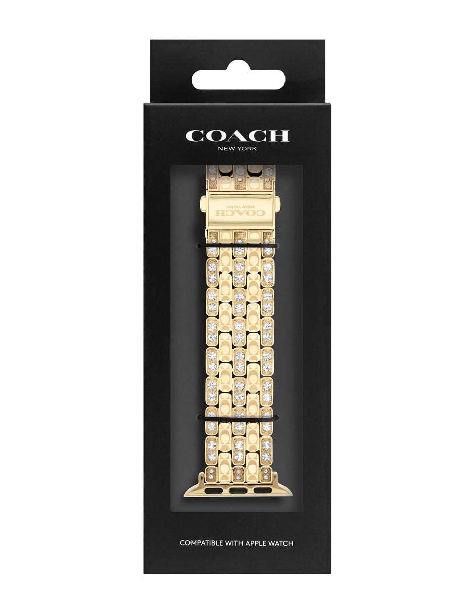 Correa smartwatch para reloj Strapcode de acero con aplicación de pedrería de fantasía