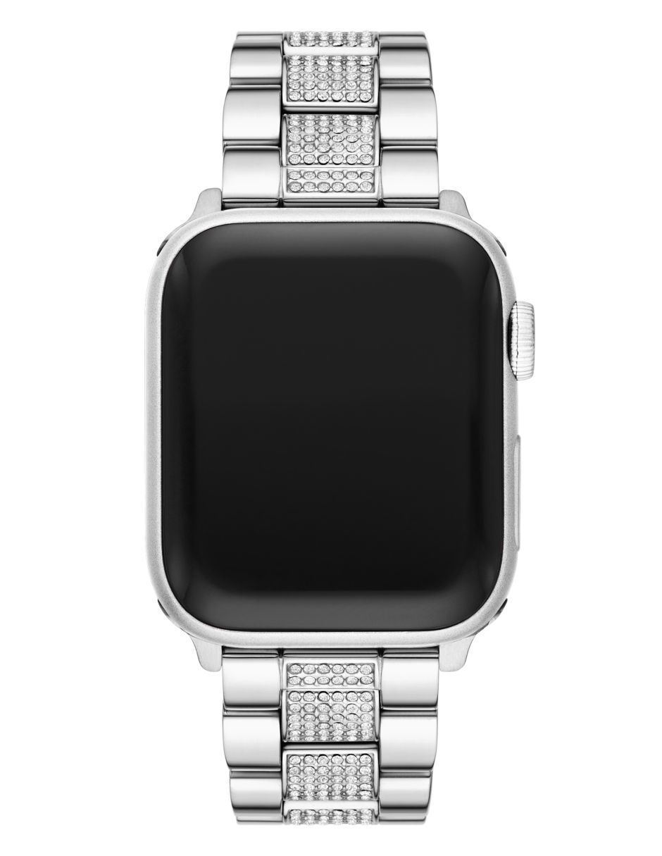 Correa smartwatch para reloj Apple de acero con logo de la marca en lado izquierdo 2
