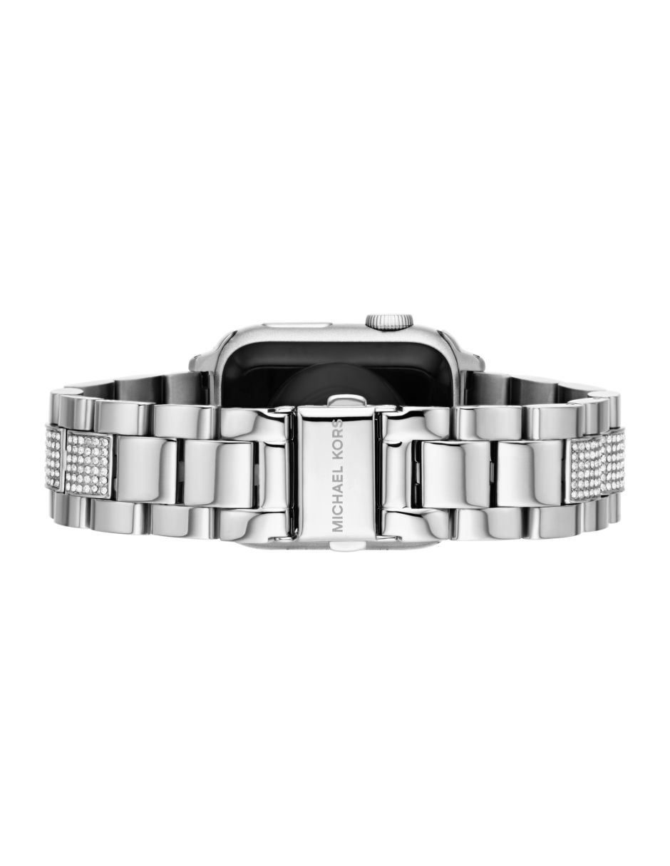 Correa smartwatch para reloj Apple de acero con logo de la marca en lado izquierdo 4