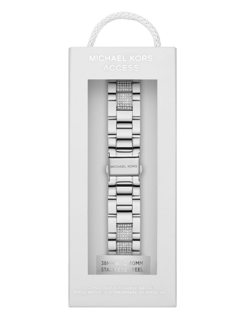 Correa smartwatch para reloj Apple de acero con logo de la marca en lado izquierdo 6