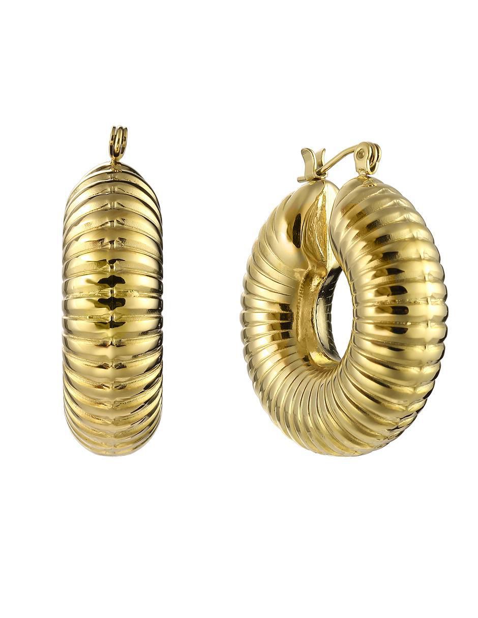 Arracadas de caracol con acabado brillante