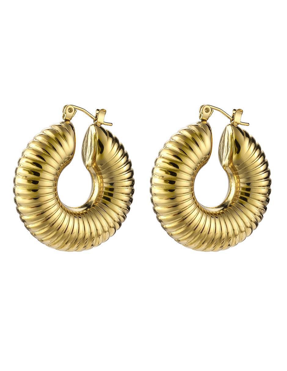 Arracadas de caracol con acabado brillante 2
