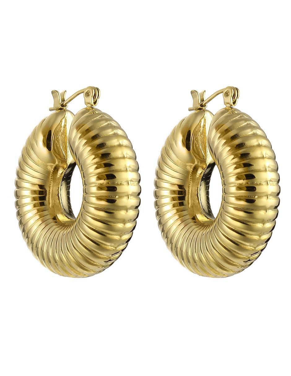 Arracadas de caracol con acabado brillante 3