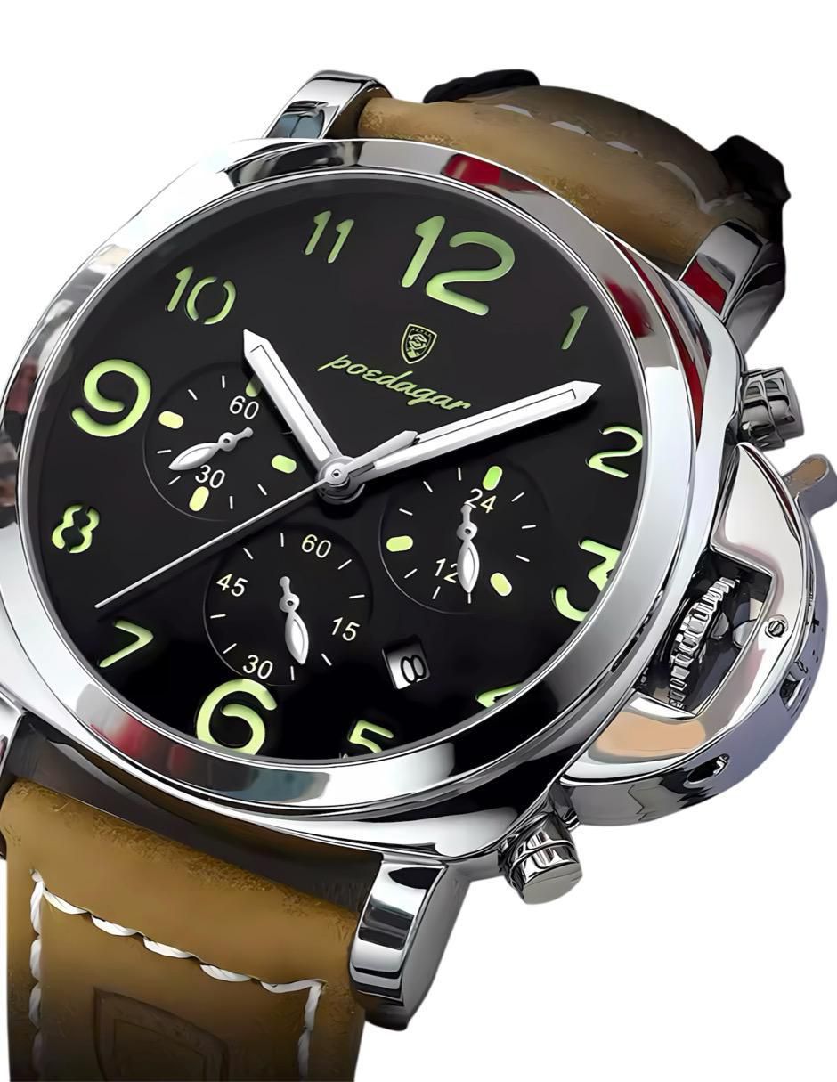 Reloj para hombre Piel cacatula Negra 2