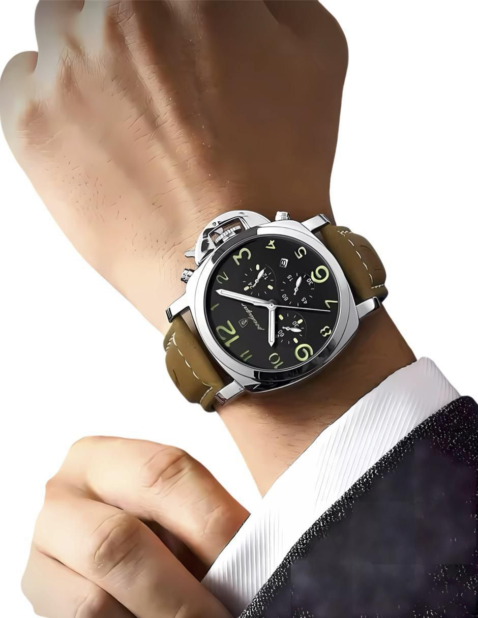 Reloj para hombre Piel cacatula Negra 3