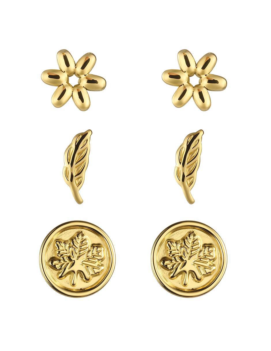 Set de aretes con acabado brillante Set de aretes con acabado brillante