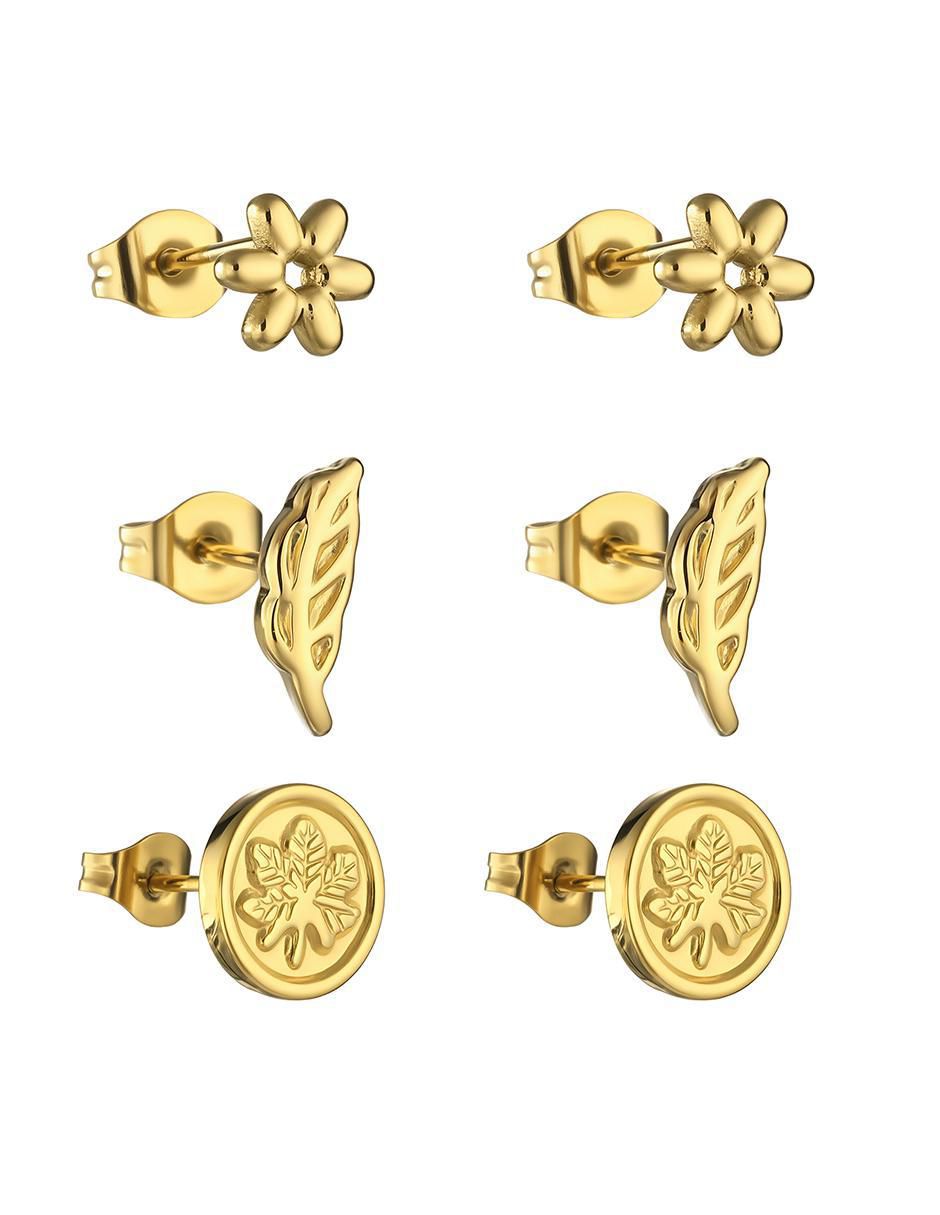 Set de aretes con acabado brillante 3