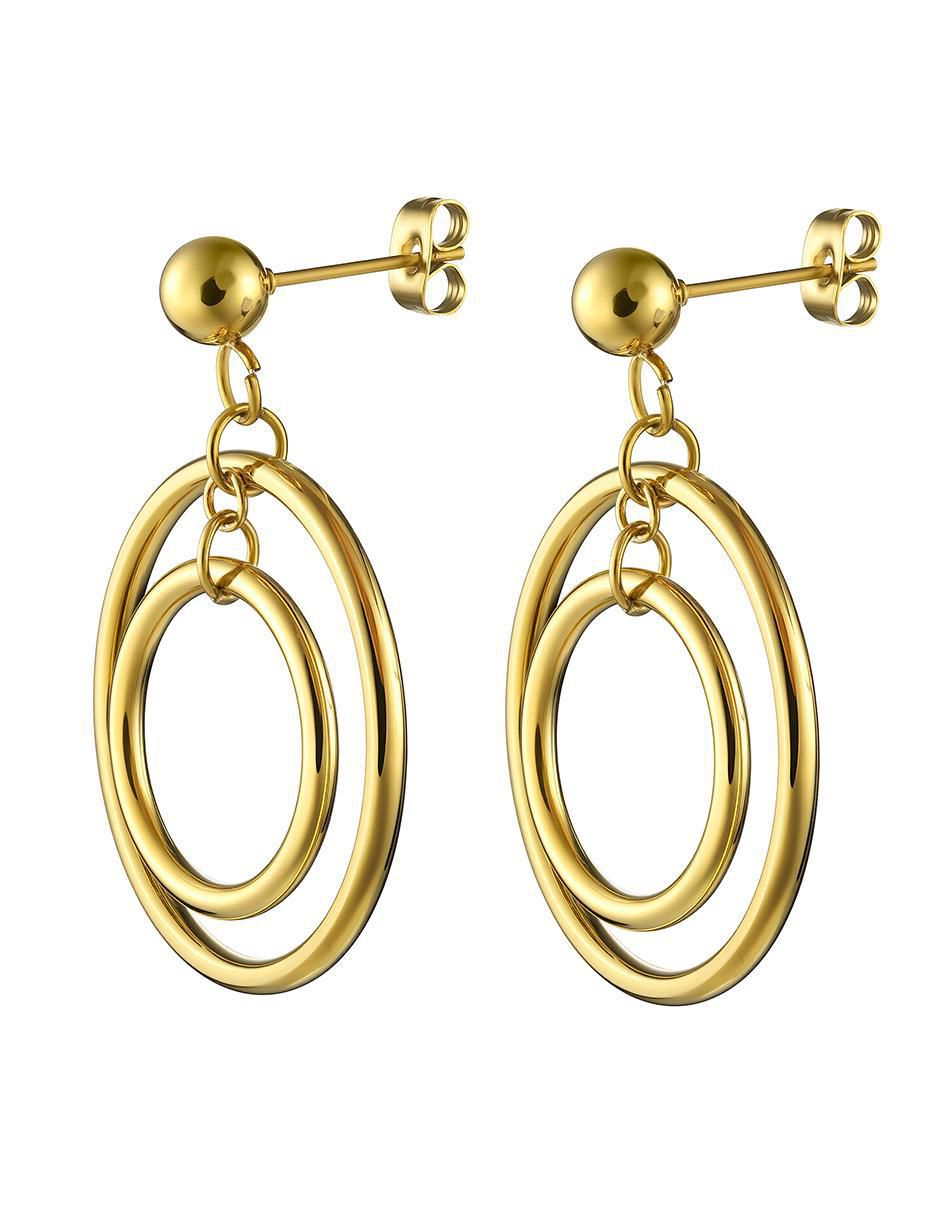 Aretes circulares con acabado brillante