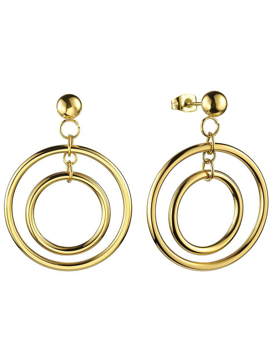 Aretes circulares con acabado brillante