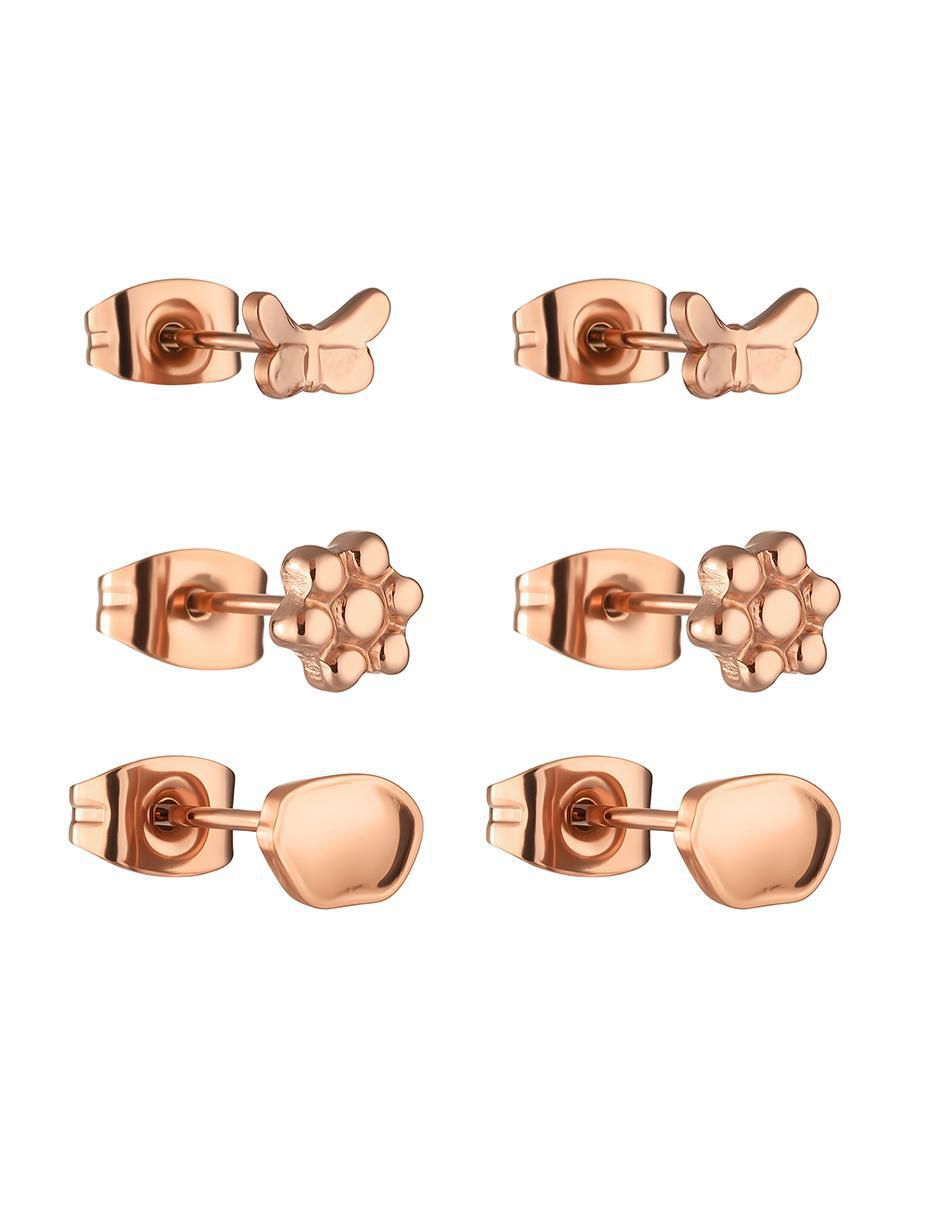 Set de aretes con acabado brillante 3