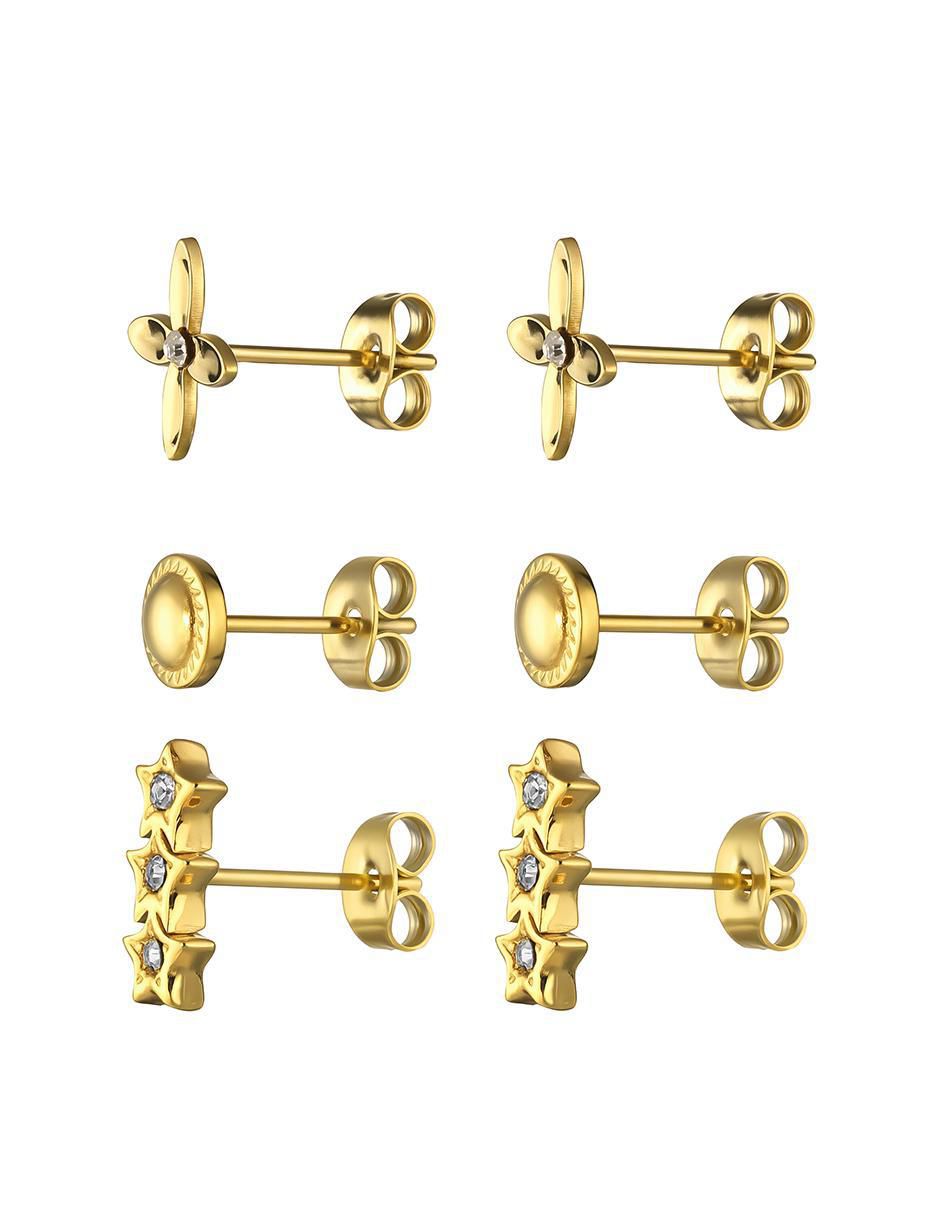 Set de aretes con acabado brillante 3