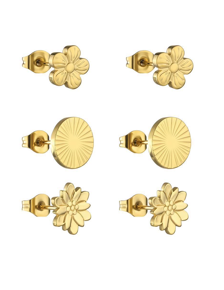 Set de aretes con acabado brillante 3
