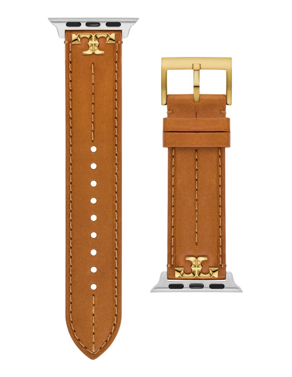 Correa smartwatch para reloj Apple de piel con costuras a detalle Correa smartwatch para reloj Apple de piel con costuras a detalle