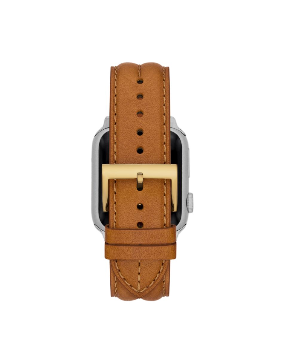 Correa smartwatch para reloj Apple de piel con costuras a detalle 3