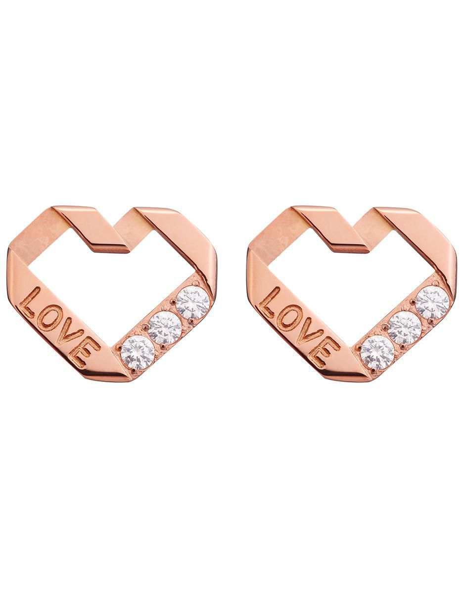 Broqueles de corazón con acabado pulido zirconia 3