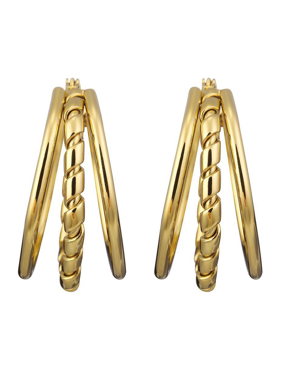 Aretes de aro con acabado pulido 3