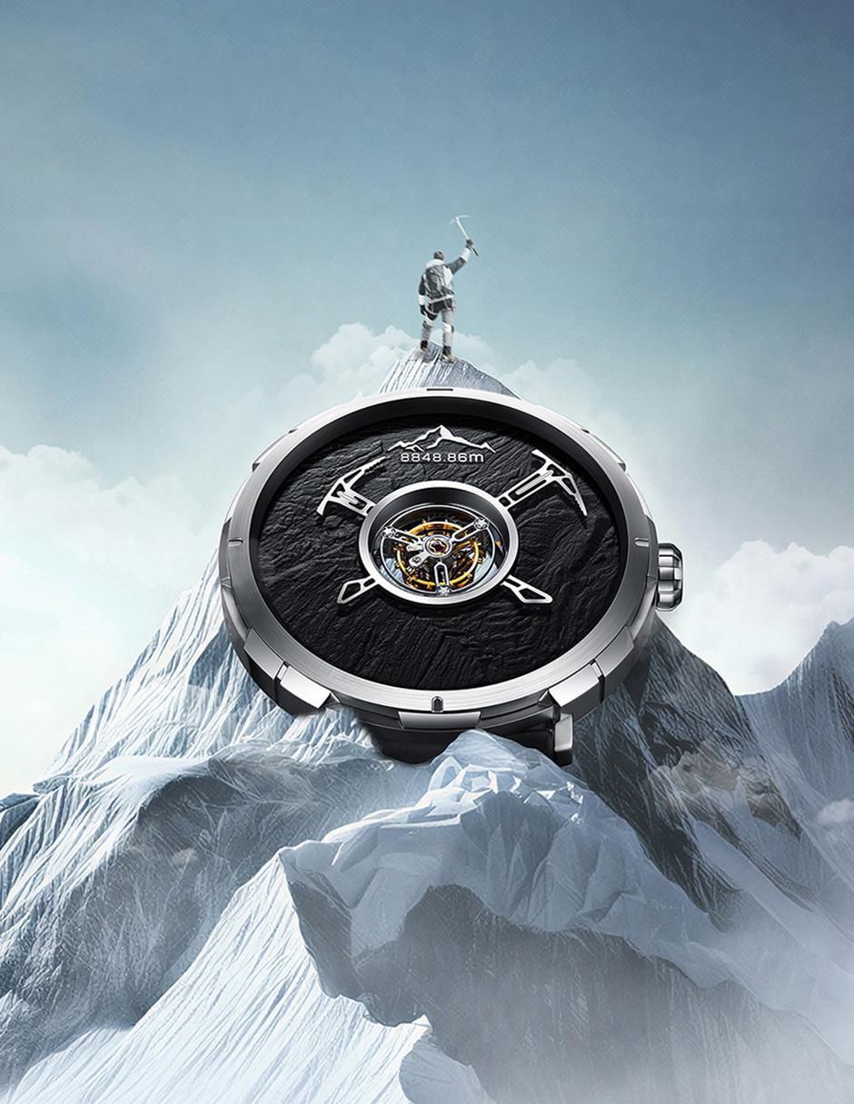 Reloj Tourbillon Everest Summit para hombre U053-TT02-6B 6